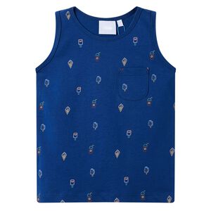 vidaXL Tanktop til b&oslash;rn str. 128 m&oslash;rkebl&aring;