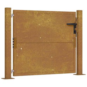 vidaXL Haveport 100 x 75 cm Pulverlakeret st&aring;l Sort L&aring;ses