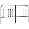 vidaXL udskiftningsgavl 160 cm metal sort