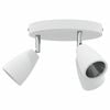 vidaXL Loftsspot med spotlights Hvid 19 x 19 x 14,5 cm Metal