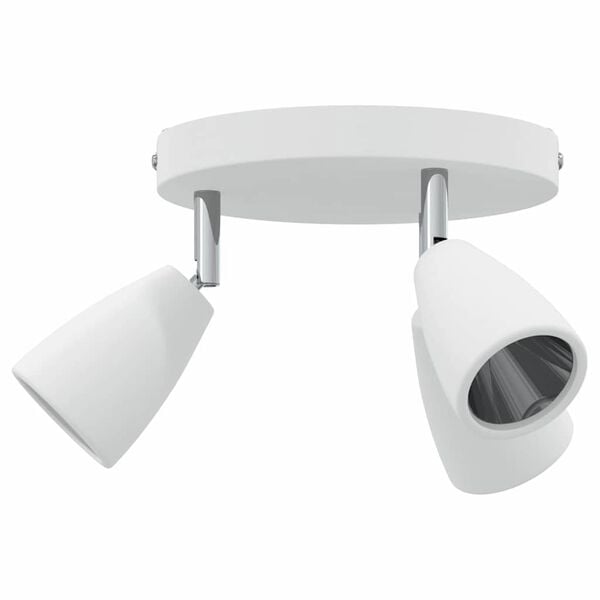 vidaXL Loftsspot med spotlights Hvid 19 x 19 x 14,5 cm Metal