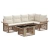 vidaXL Havesofa S&aelig;t 6 stk. Beige og cremehvid polyrattan