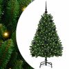 vidaXL Kunstigt Hinged Juletr&aelig; 150 LED'er Gr&oslash;n 120 cm PVC og St&aring;l