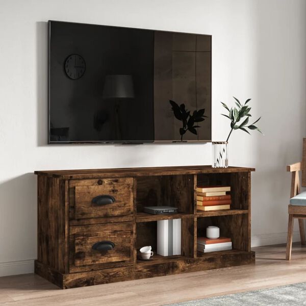 vidaXL tv-bord 102x35,5x47,5 cm konstrueret tr&aelig; r&oslash;get egetr&aelig;sfarve
