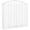 vidaXL buet gabionkurv 200x50x180/200 cm galvaniseret jern