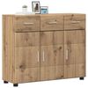vidaXL Sideboard med hylde FLORIN Artisan Egetr&aelig; 88,5 x 30,5 x 73 cm