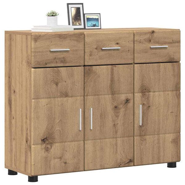 vidaXL Sideboard med hylde FLORIN Artisan Egetr&aelig; 88,5 x 30,5 x 73 cm