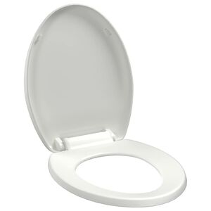 vidaXL toilets&aelig;de med soft-close og quick release-design hvid