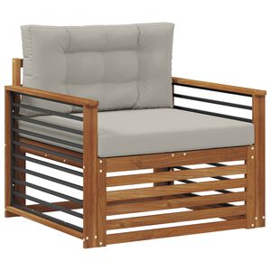 vidaXL Udend&oslash;rs sofagruppe Soli Akacietr&aelig; og polyester Naturfarvet