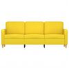 vidaXL 3-personers sofa 180 cm stof lysegul