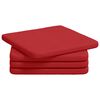 vidaXL S&aelig;depuder 4 pcs Stof R&oslash;d 40 x 40 x 3 cm