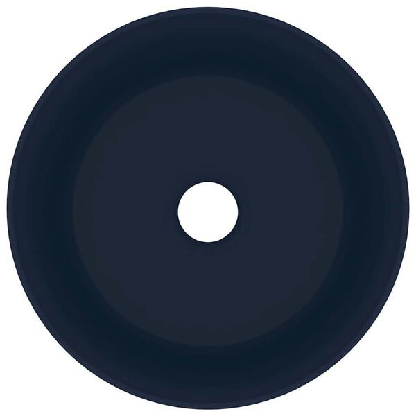 vidaXL luksuri&oslash;s h&aring;ndvask 40x15 cm rund keramik mat m&oslash;rkebl&aring;