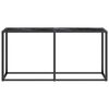 vidaXL konsolbord 160x35x75,5 cm h&aelig;rdet glas sort marmor