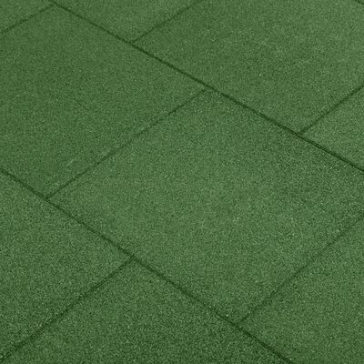 vidaXL faldfliser 12 stk. gummi 50 x 50 x 3 cm grøn