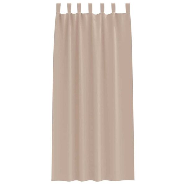 vidaXL M&oslash;rkl&aelig;gningsgardiner med ringe 2 pcs Gr&aring;brun 260 x 140 cm