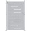 vidaXL Haveport 85 x 120 cm Rustfrit st&aring;l S&oslash;lv L&aring;ses
