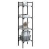 vidaXL bogreol 35x30x138,5 cm 4 hylder konstrueret træ grå sonoma-eg
