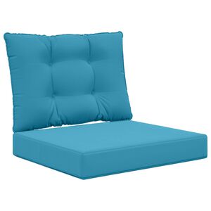 vidaXL Udend&oslash;rs Sofa Pude 2 pcs Kongelig bl&aring; Polyester