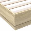 vidaXL sengeramme med LED-lys 160x200 cm sonoma-eg