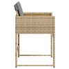 vidaXL havestole 4 stk. med hynder polyrattan blandet beige