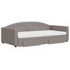 vidaXL daybed med udtr&aelig;k og skuffer 100x200 cm stof gr&aring;brun