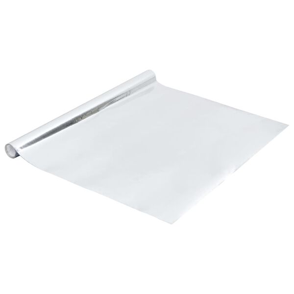 vidaXL selvklæbende folie til møbler 500x90 cm PVC sølvfarvet højglans