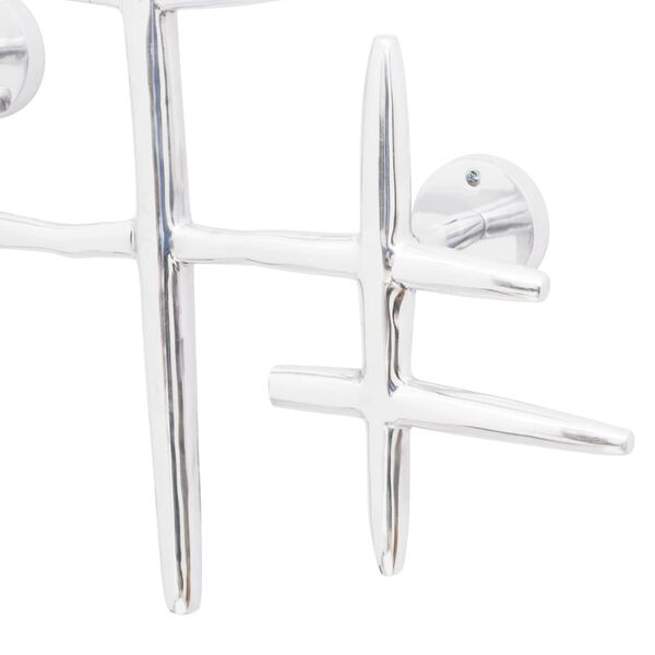 V&aelig;gmonteret t&oslash;jkrog/frakkeknage/hatteknage s&aelig;t med 2 aluminium s&oslash;lv