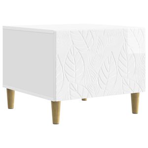 vidaXL Sofabord Hvid h&oslash;jglans 50 x 49 x 40 cm Konstrueret tr&aelig;