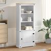 vidaXL Highboard Hvid 74 x 38 x 170 cm Massiv fyrretr&aelig;