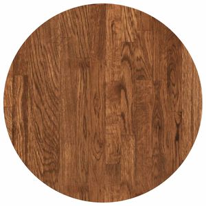 vidaXL Bordplade &Oslash; 40 x 2,5 cm Rund Massivt Eg Tr&aelig; Lys Brun