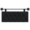 vidaXL H&aelig;ngende Hovedgavl V&aelig;gmonteret Sort 110 x 55 x 7 cm Fl&oslash;jl