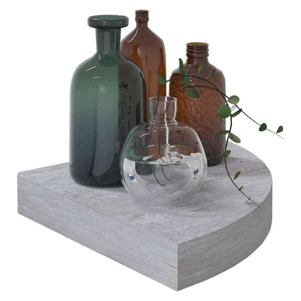 vidaXL hj&oslash;rnehylde 25x25x3,8 cm MDF betongr&aring;