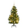 vidaXL kunstigt juletr&aelig; 150 LED'er og kugles&aelig;t h&aelig;ngslet 120 cm