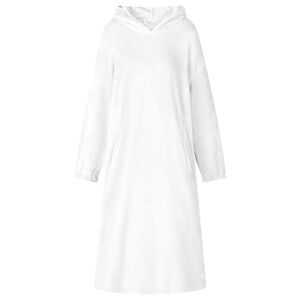vidaXL T&aelig;ppe-hoodie Hvid S Flannel