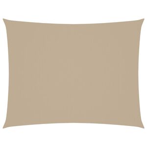 vidaXL solsejl 5x6 m rektangul&aelig;r oxfordstof beige