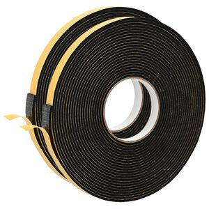 vidaXL Selvkl&aelig;bende skum tape 2 stk. Sort 10 mm x 10 m CR Skum