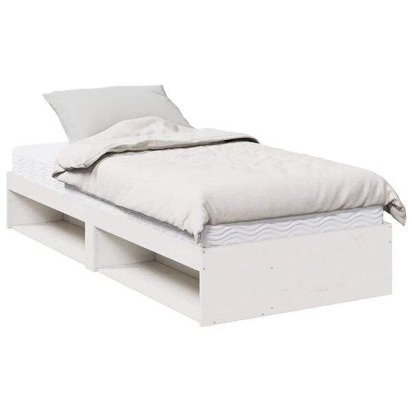 vidaXL daybed uden madras 100x200 cm massivt fyrretr&aelig; hvid