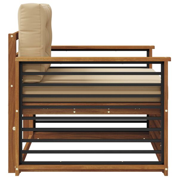 vidaXL Udend&oslash;rs sofagruppe Soli Akacietr&aelig; og polyester Naturfarvet