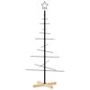 vidaXL juletr&aelig; med tr&aelig;bund 120 cm metal sort