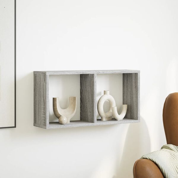 vidaXL v&aelig;gskab 60x16x30 cm konstrueret tr&aelig; gr&aring; sonoma-eg