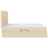 vidaXL Seng med opbevaring og madras Creme 180 x 200 cm Polyester