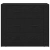 vidaXL Sideboard med skuffe Sort eg 160 x 33 x 70 cm Konstrueret tr&aelig;