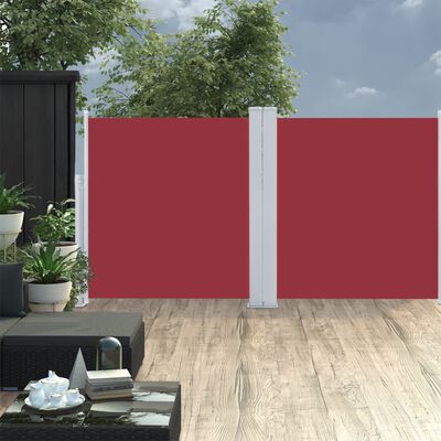 vidaXL sammenrullelig sidemarkise 117x600 cm rød