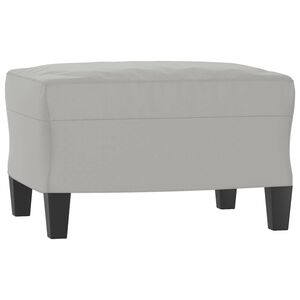 vidaXL fodskammel 60x50x41 cm mikrofiberstof lysegr&aring;