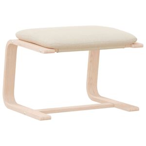 vidaXL fodskammel 51x41x40 cm stof cremefarvet
