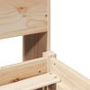 vidaXL seng med reol uden madras 160x200 cm massivt fyrretr&aelig;