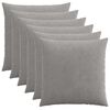 vidaXL Pudebetr&aelig;k 6 pcs HEERLEN Lysegr&aring; 70 x 70 cm cordfl&oslash;jl