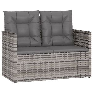 vidaXL haveb&aelig;nk med hynder 105 cm polyrattan gr&aring;