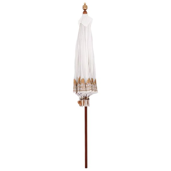 vidaXL Balinesisk Parasol Creme 215 x 215 x 260 cm