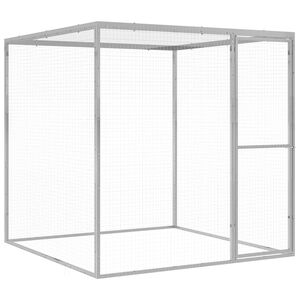 vidaXL kattebur 1,5x1,5x1,5 m galvaniseret st&aring;l